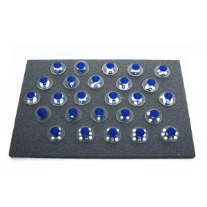 Conjunto de 26 carimbos de números e pontos