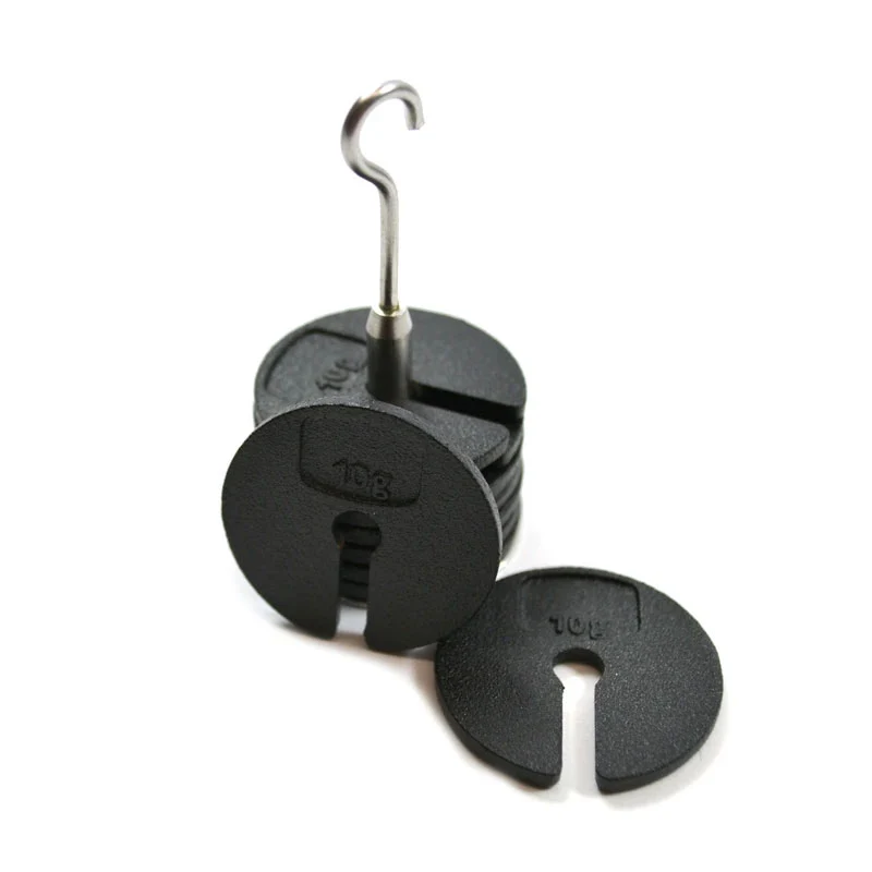 Conjunto de 9 massas c/ ranhura e gancho, zincado - Image 2