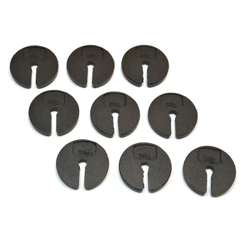 Conjunto de 9 massas c/ ranhura e gancho, zincado - Image 5