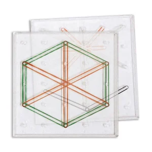 Conjunto de 6 geoplanos transparentes